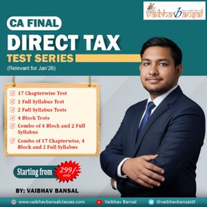 CA Final DT Exemption Test Series Jan 26