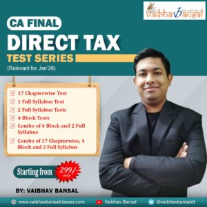 CA Final DT Exemption Test Series Jan 26