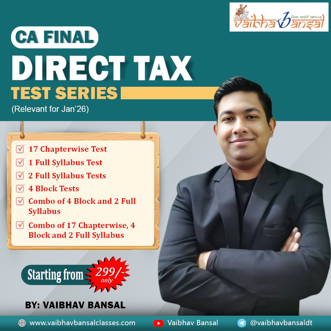 CA Final DT Exemption Test Series Jan 26