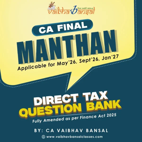 CA Final Direct Tax Question Bank May 2026 by Vaibhav Bansal