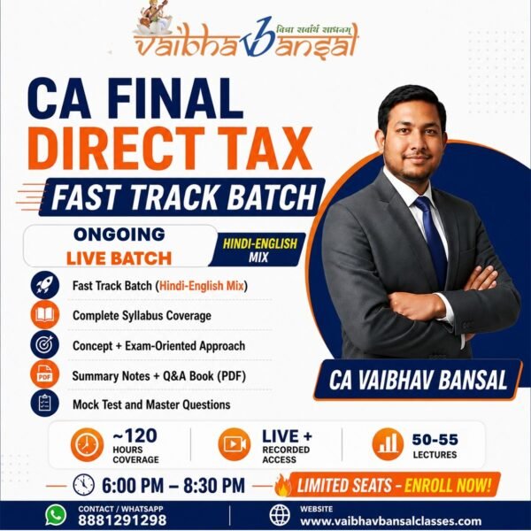 CA FINAL FAST TRACK BATCH FOR NOVEMBER 2026
